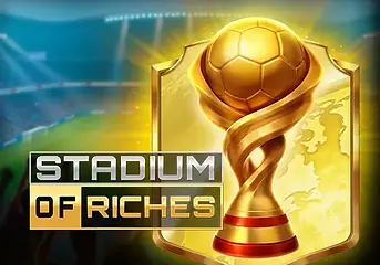 Stadium of Riches fun slot-style game preview with soft red sparks on a dark night background