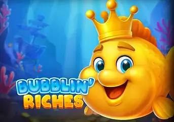 Bubblin Riches fun slot-style game preview with pulsing embers and soft red glow
